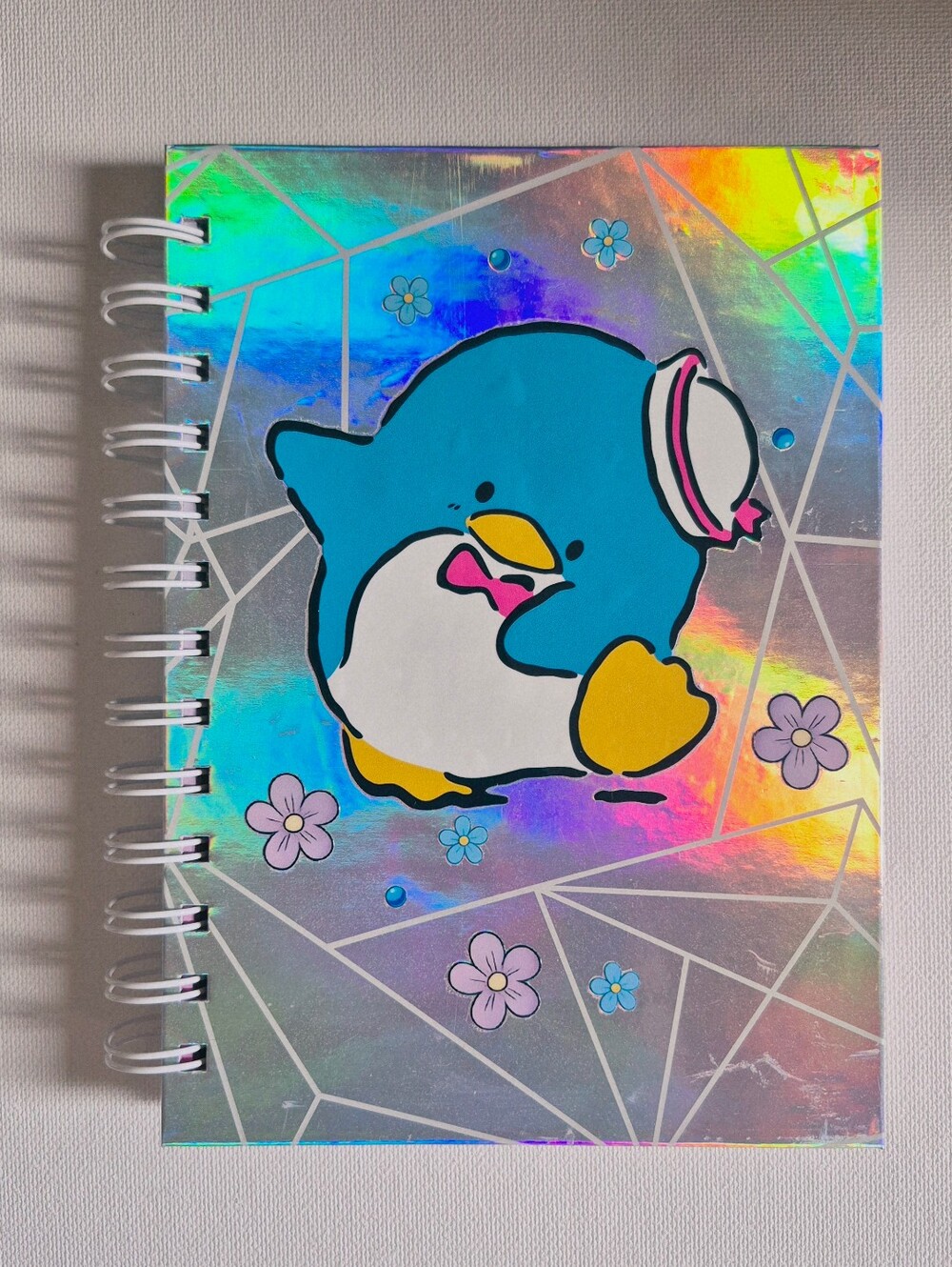 Sanrio Tuxedo Sam Holographic Penguin Spiral Notebook Journal Stickers